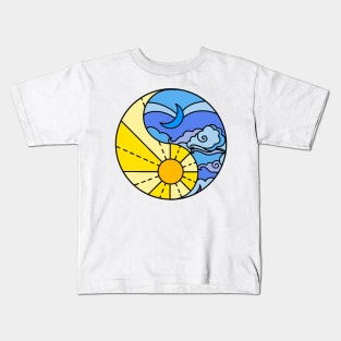 Colourful Ying Yang Sun and Moon Kids T-Shirt